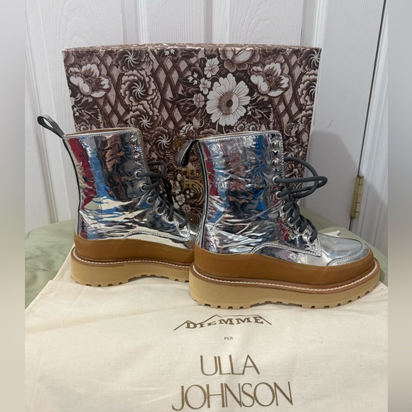 NEW ULLA JOHNSON etna boot in platinum - Picture 3 of 12